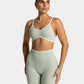 Contrast Trim Seamless Four-Piece Yoga Set for Women, Bra Tank Shorts and Leggings