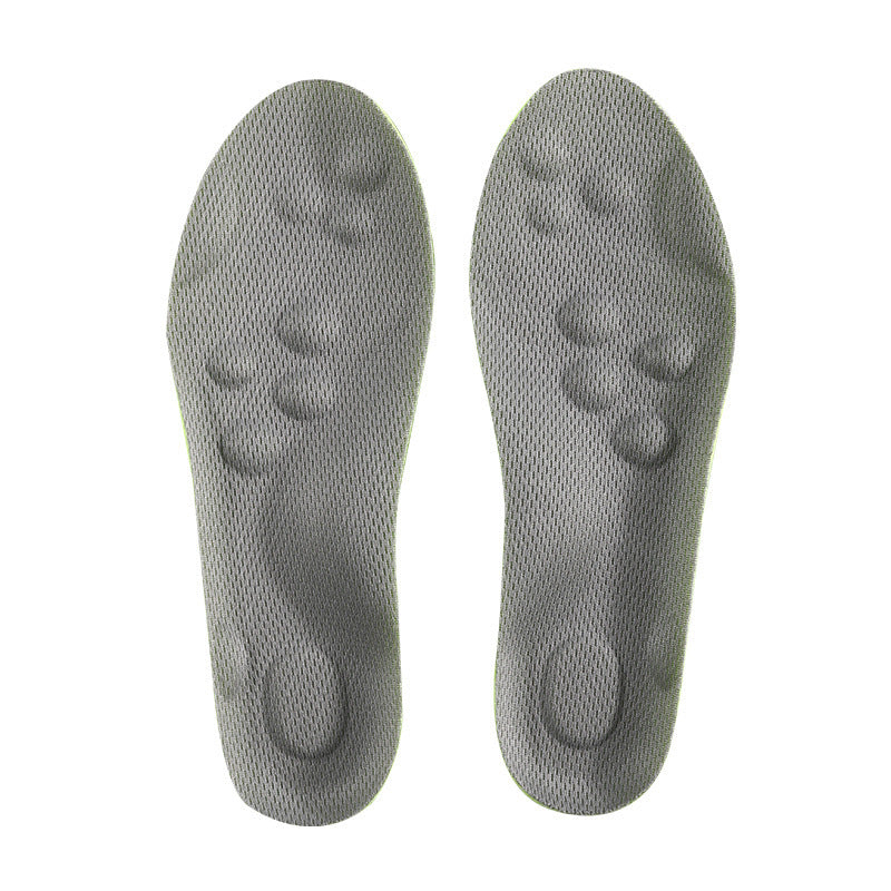 Children's breathable shock-absorption insole, front view in gray