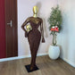 Womens Mesh Pleated Long Dress