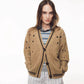 Elegant Star Embroidered Knit Cardigan