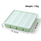 Four cavity strip tray with lid, 17.2 by 14.5 by 3.2 cm, 170 g, option 4 Cavities Strip Tray, Light Green