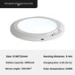 Top down view of the round LED sensor ceiling light face