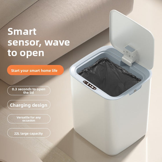 Sensor Automatic Smart Trash Can with LED Light