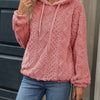 Womens Plush Jacquard Hooded - Pink