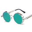 Silver Frame, Green Mirror Lens