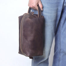 Genuine Leather Dopp Kit Travel Toiletry Bag