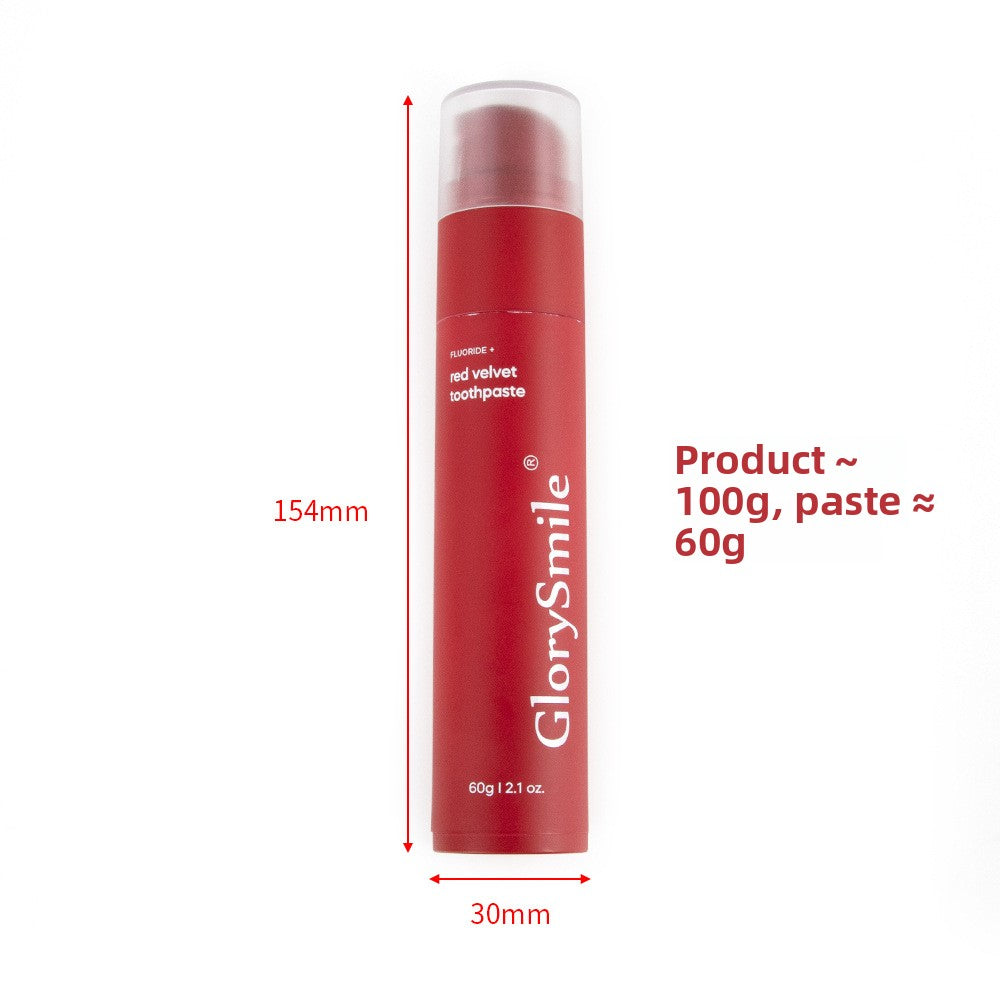 GlorySmile fruity fluoride toothpaste set of color coded pump tubes