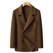 Mens Double Breasted Wool Blend Overcoat