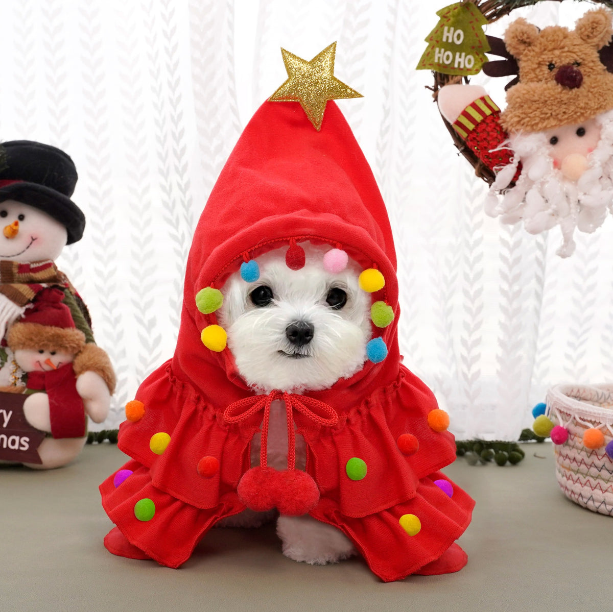 Christmas Pet Cape Clothing