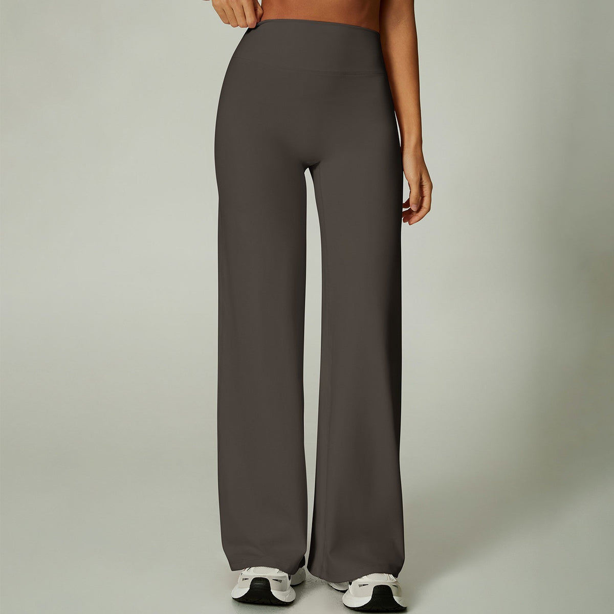Womens wide leg yoga and lounge pants with a high waistband