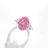 Yj2103001 pink stone oval, 925 silver
