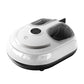 Reference image showing how to use the heated foot and leg massager