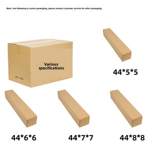 Packaging graphic showing the carton box size options for the dried flower bouquet