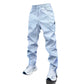 White drawstring jogger pants with white sneakers on a plain white background