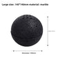 Black lava stone burner sphere, large size 140 by 140 mm, porous surface with holes at the top
