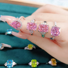 S925 Sterling Silver Pink Simulated Diamond Ring