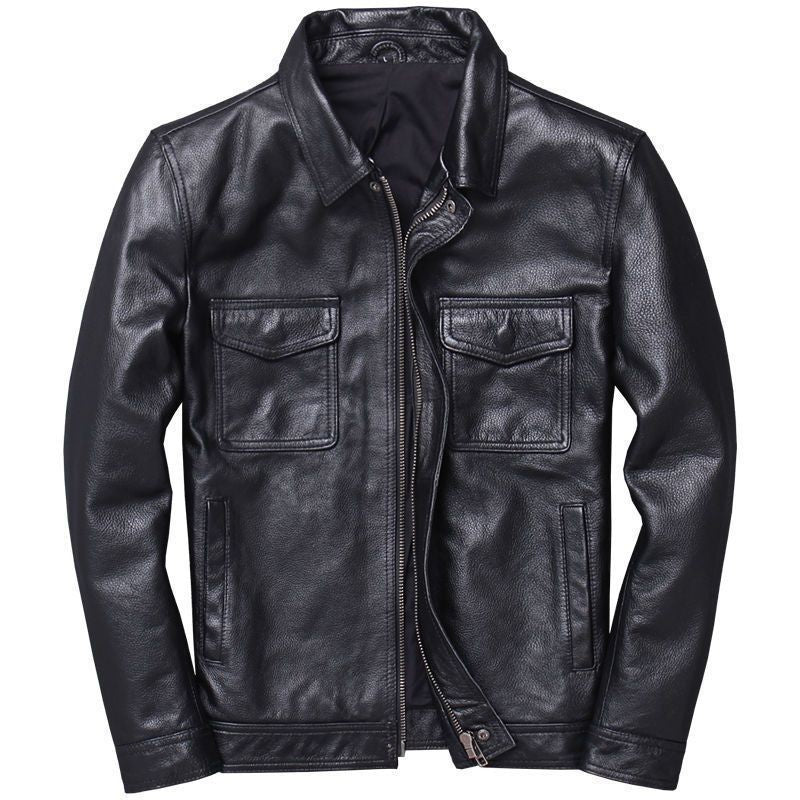 Black notch lapel jacket with chest flap pockets, Black Notch Lapel Spring Autumn 2XL option photo