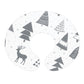U-shaped pillowcase with gray pine trees and a deer on white, option Pine Deer Pillowcase