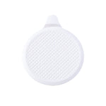 White round silicone water stopper with a handle and a textured top, option Silicone water stopper white