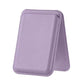 Vegan leather card holder with magnetic attachment, angled view