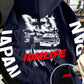 Back view of the JDM drift racing hoodie showing two sports cars and a red JDMLIFE print