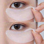 Pair of cool hydrogel under-eye gel patches shown front on as the product hero