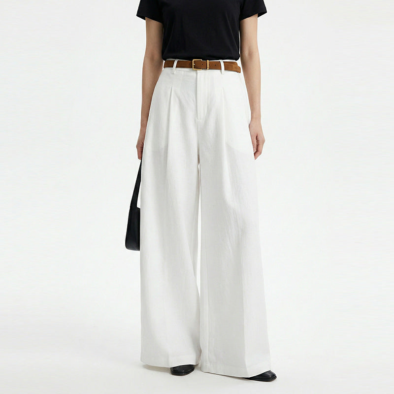 Tencel Cotton Wide Leg Pants