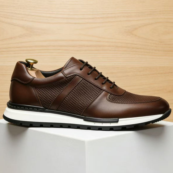 Mens Casual Leather Shoes Breathable Anti-Slip