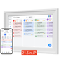 Digital family calendar screen showing weekly view with morning and evening tasks