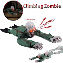 Voice Activated Crawling Zombie Halloween Prop with Light Up Eyes