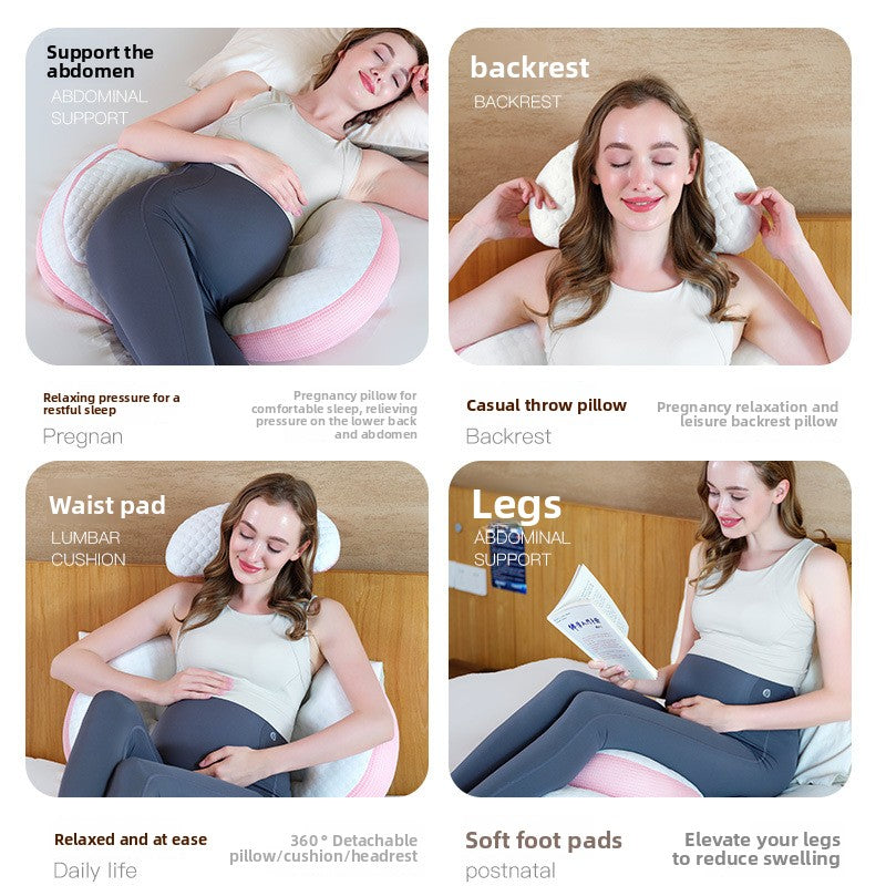 Removable washable Tencel cover on the curved maternity pillow