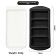 4 Cavities 29 cm Tray, Black