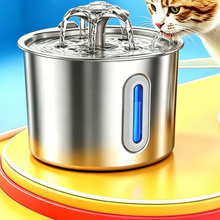 2.2 L Stainless Steel Pet Water Fountain with Filters