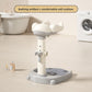 Baby bath support set up for a bathing moment near a basin