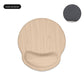 Light wood grain finish mouse pad with a memory foam wrist rest