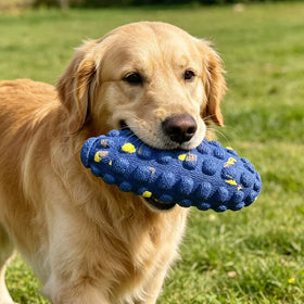 Corn Cob Shaped Dog Chew and Fetch Toy in ETPU, Yellow or Blue