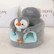 Penguin. gray oval sponge style