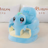 Dinosaur. blue oval sponge style