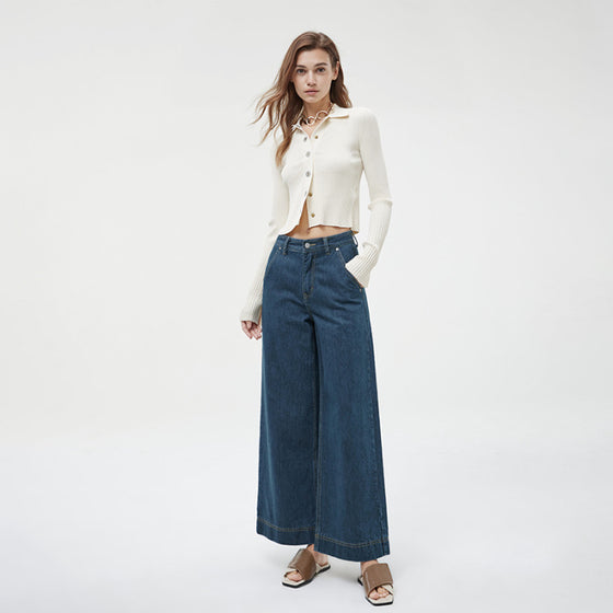 Wide Leg Jeans Flared High Waist