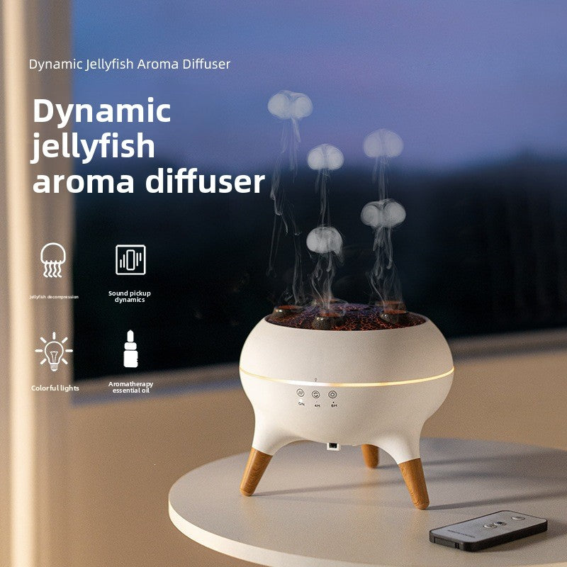 Multifunctional Aroma diffuser releasing a fine cool mist while in use