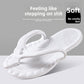 Foldable EVA slipper with a padded instep strap across a quilted pillow soft footbed