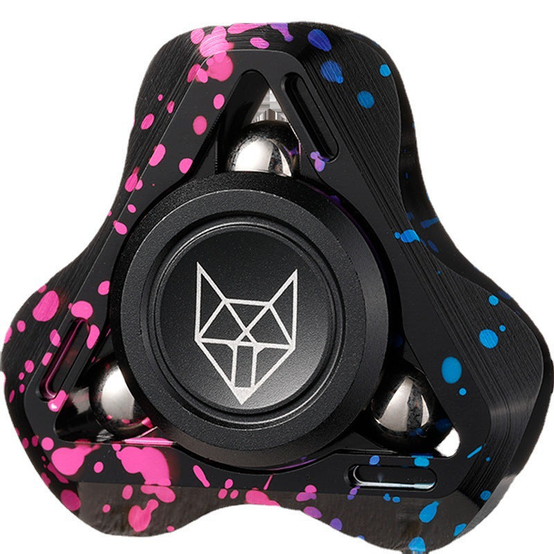 Fox logo center cap and three balanced arms of the metal spinner