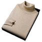 Men's slim-fit turtleneck sweater folded to show the fine knit
