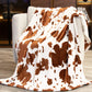 Cow Print Flannel Blanket Soft