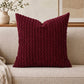 Textured bubble grain cushion cover in a soft solid plush finish