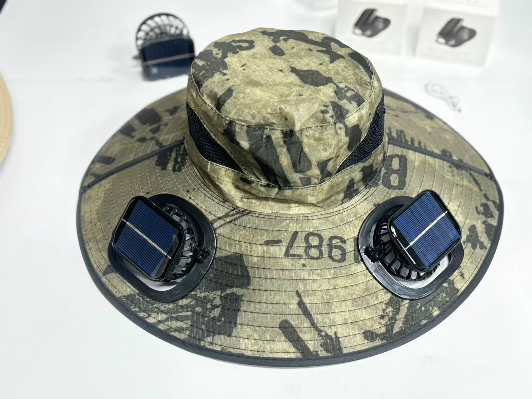 Solar Usb Fan Hat with Dual | color comparison