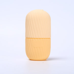 Eight silicone facial ice tools arranged in a ring, showing all colour options