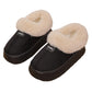 Winter warm slipper with rounded toe, padded footbed and thick foam outsole