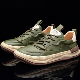 Mens Microfibre Lace Up Casual Sneakers