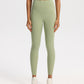 Matte finish high-waisted yoga leggings for women, ankle length, on a standing model